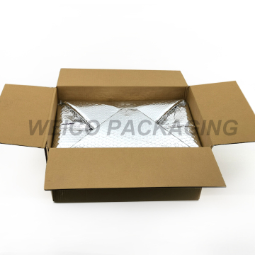 Sac de refroidisseur en papier bulle en aluminium pour expédition de crème