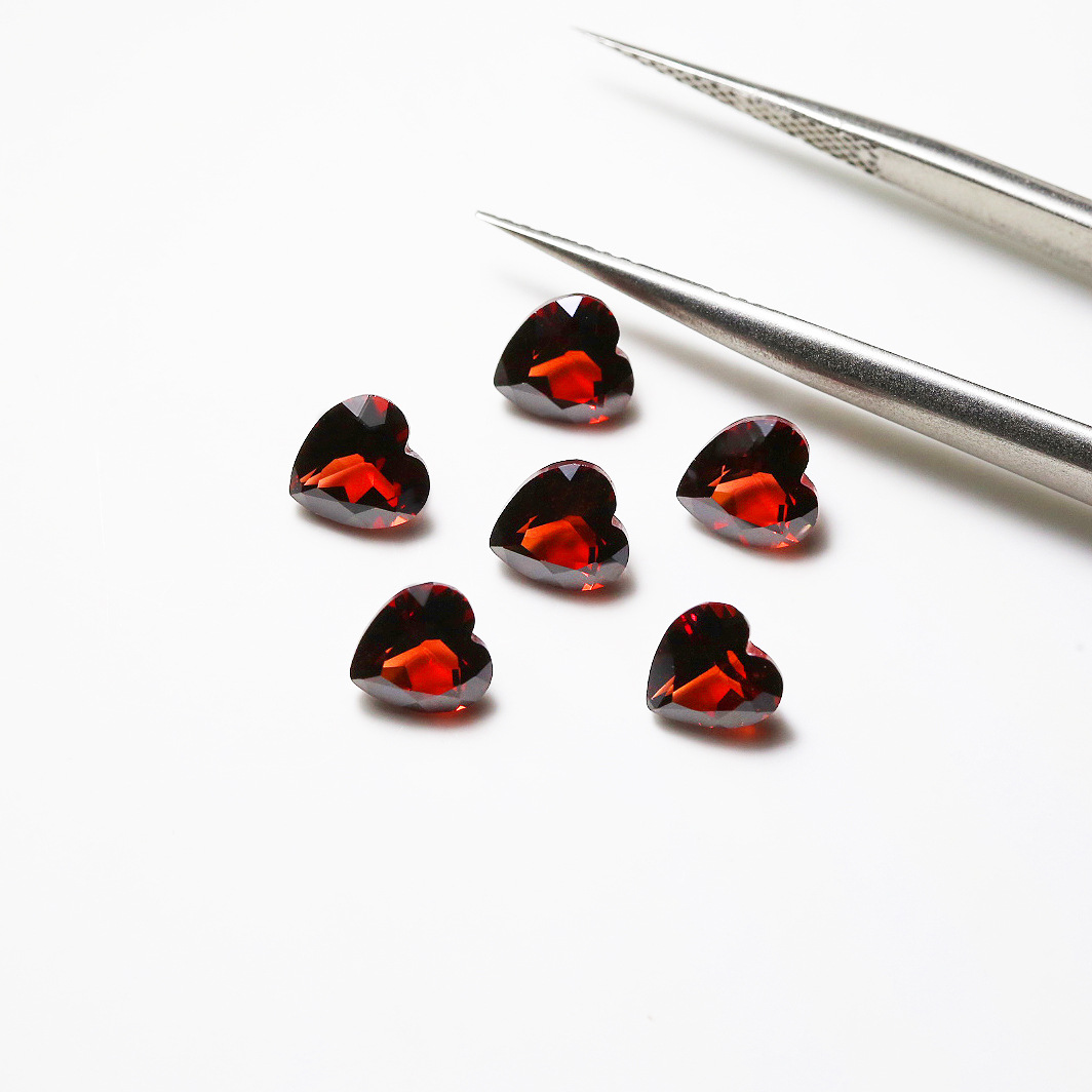 Heart-Shaped Garnet gems