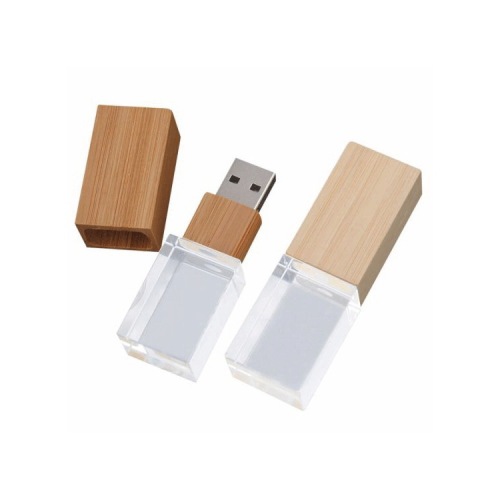 Unidade flash USB para casamento Crytal com logotipo personalizado