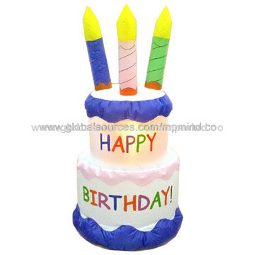 Christmas Inflatable for Advertising Birthday Cake, Sized 36*70cm