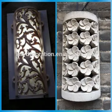 Stone sculpture decorative wall light cover