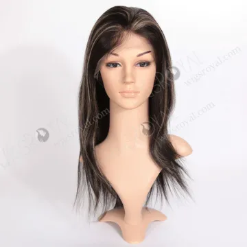 1b#/27 highlight indian remy human hair lace wig