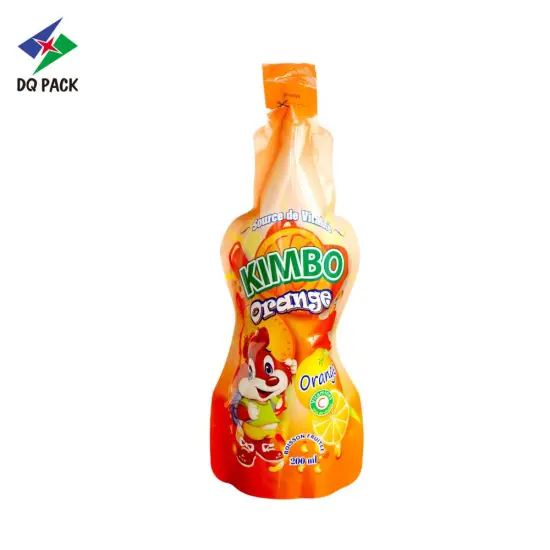Customized printing injection pouch 200ml juice bag stand up pouch