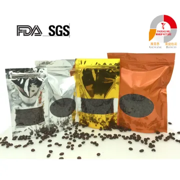 Aluminium Colorful Organ Window Coffee Bag with Valve