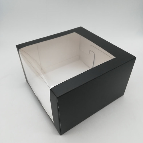 Custom Black Cap Paper Gift Box With Window