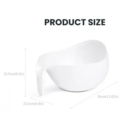 Durable PP Plastic Washing Bowl: Multi-functional Fruit, Vegetable, and Rice Sieve