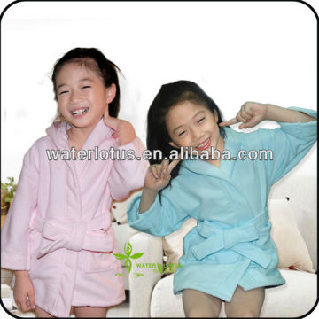 Bulk little girls microfiber soft embroidery bathrobe