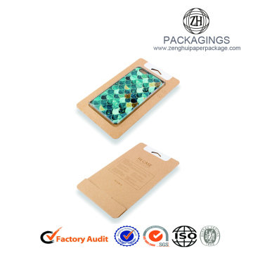 Recycled brown cell phone case box packaging retail