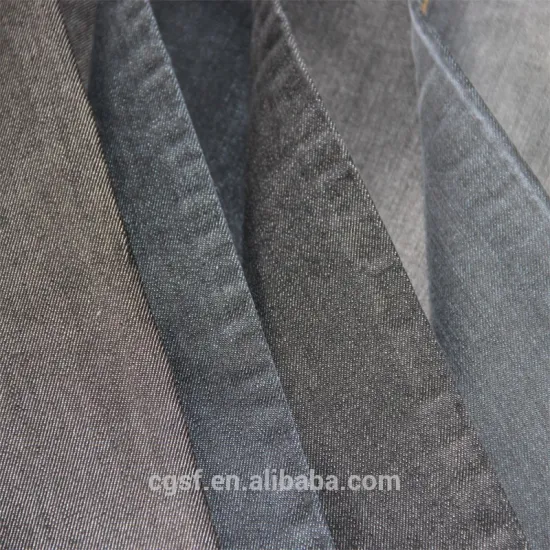 Slub Yarn denim lycra fabric black denim fabric,SF1158