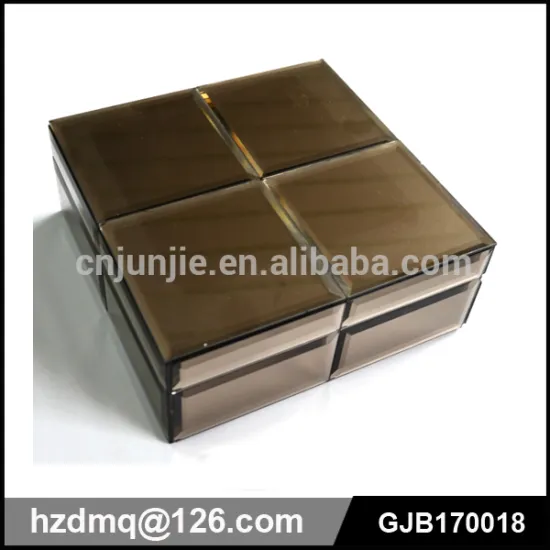 rose gold color mirrored jewellry box glass jewellry box