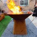 Rusty Corten Metal Barbecue Grill BBQ