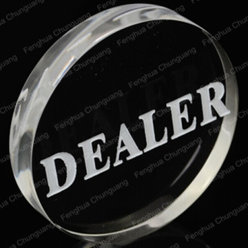 New custom wholesale casino Acrylic transparent Dealer Button