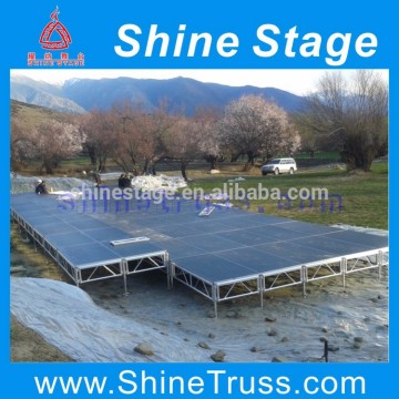 attractive flexible assembling booth stand event aluminum stage ramp