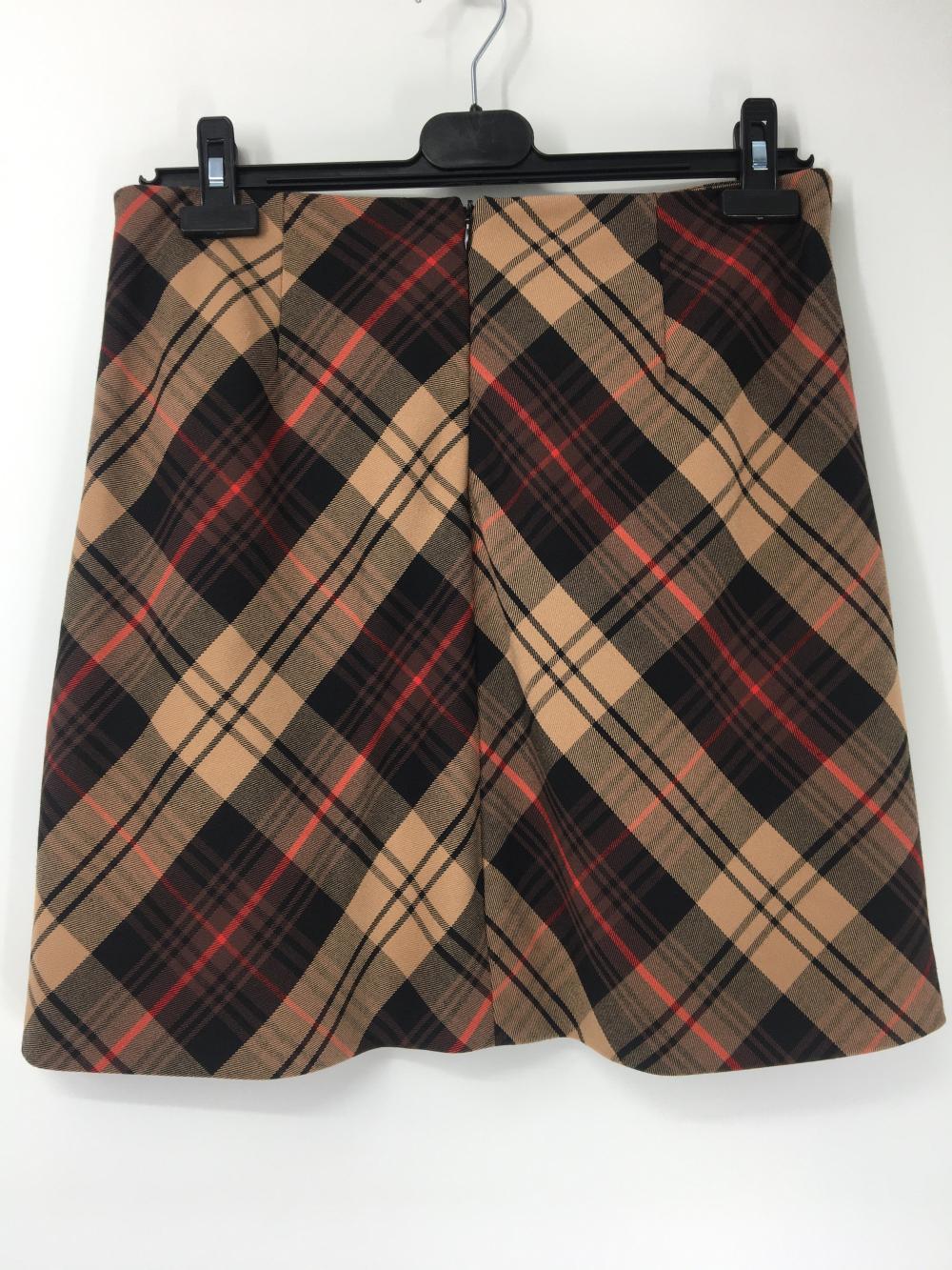 Gelber Tartan karierter Minirock