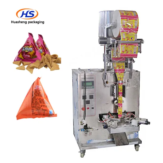 HS240S Automatic Triangle Sachet Granule Bean Packing Machine for Snack and Sugar