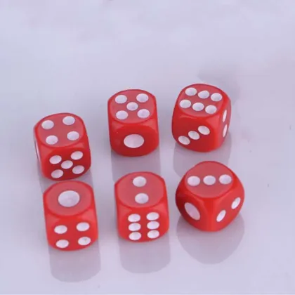 10PCS/Lot 6 Sided Portable Table Games Dice 14MM Multicolor Acrylic Round Corner Dice Board Game Dice Party Gambling Game Dice
