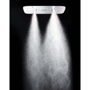 Guida per doccia a LED per spruzzatore superiore quadrato da bagno