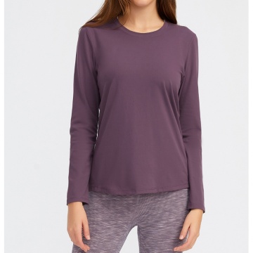 Женская свободная футболка для бега с длинным рукавом и пуловером