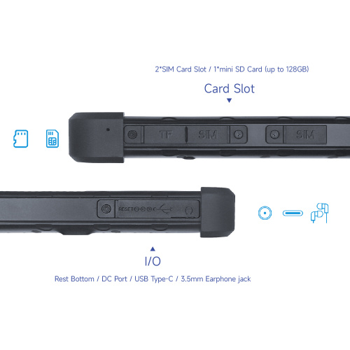 Android handheld tablet with fingerprint reader