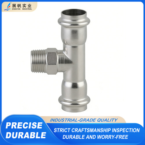 Paslanmaz Çelik Dış Dişli Üç Yollu Konnektör