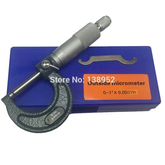 0-1" Outside Inch Micrometer Ratchet Stop Thimble micrometer 0.0001"