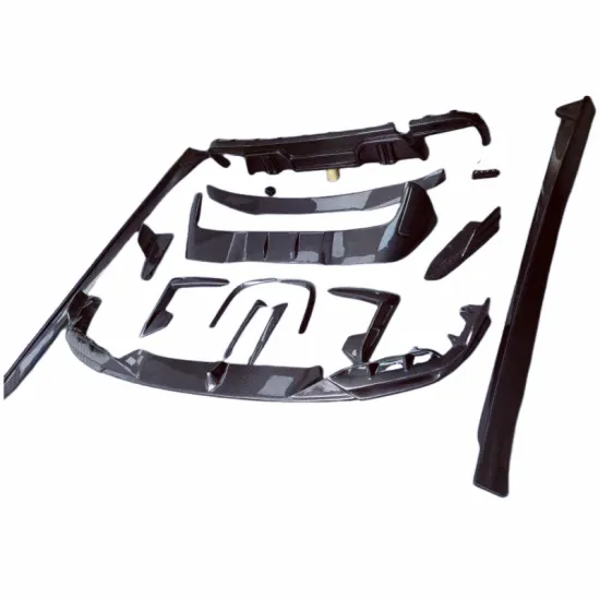 Carbon fiber LD style front bumper edge side skirt rear diffuser fog light spoiler cover for B X5M G05 F95 body kit