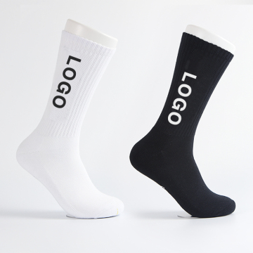 Wholesale OEM Designer Casual Jacquard Knitted Letter Printed Men's Cotton Socks - Funny Sports Custom Options Available