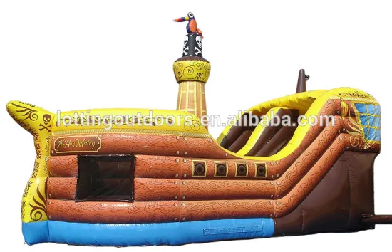 Inflatable pirate ship slide for kids