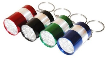 MINI 6 White LEDs Flashlight Keychain,custom logo accept