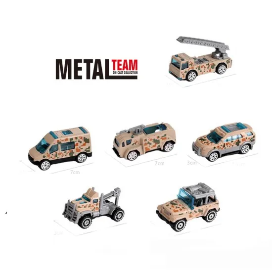 6 Pack of 1:64 Scale Die-Cast Free-Wheel Alloy Metal Vehicle Toys for Children and Boys - Only $1