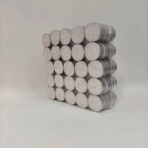 100pack pressed white tealight wax candles