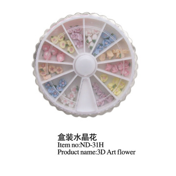 3D Nail Art resin Flower in wheel