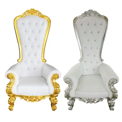Royal Gold Throne Chairs for Weddings