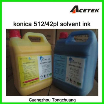 outdoor solvent based printing konica 512/14pl solvent ink