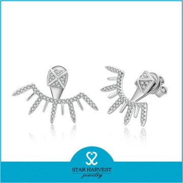Quality Fashion 925 Sterling Silver Stud Jewellery Earring Cuff