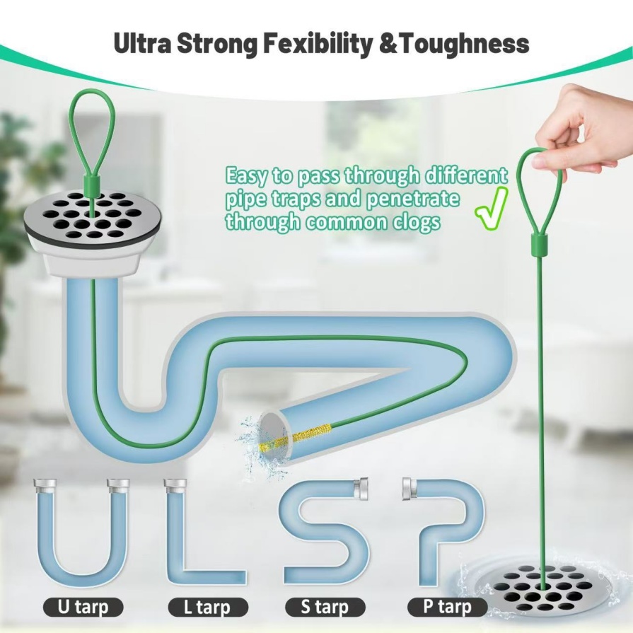 조절 가능한 마이크로 후크가 있는 효율적인 헤어 막힘 제거제