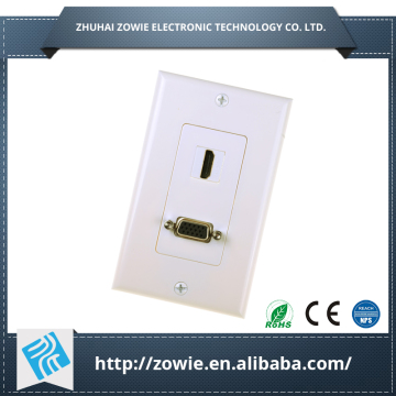 Modular type HDMI vga wall plate