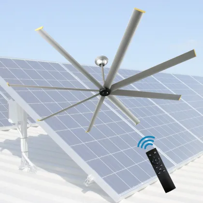 Solar Powered Greenhouse Factory: Big Ass DC Fan - HVLS Industrial Cooling Fan 10ft Aluminum