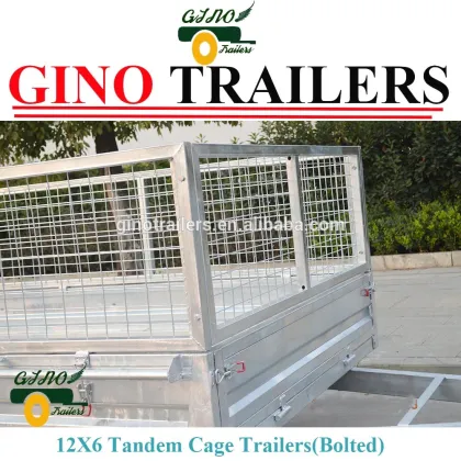 big trailers Tandem axle heavy duty cage trailers GN-BT126