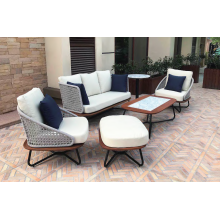China Natural wood-colored seat board Outdoor Sofas Manufactory