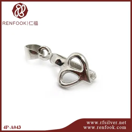 Silver jewelry online jade pendant bail design