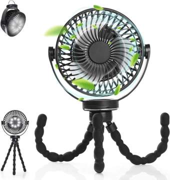 USB Portable Mini Handheld Cooling Fan with LED - Perfect for Baby, Camp, Study, Work
