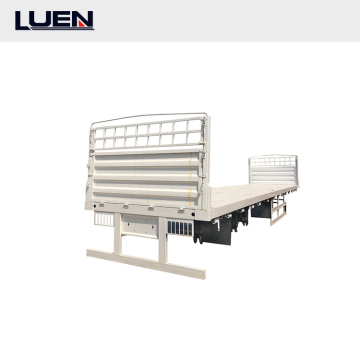 LUEN 3 Axle Flat Bed Semi Trailer for 40ft Container Transport