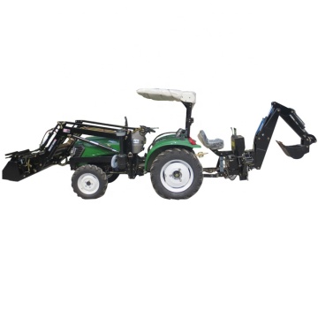 Factory Direct 4WD 40 hk traktor med frontlastare och traktorgrävare