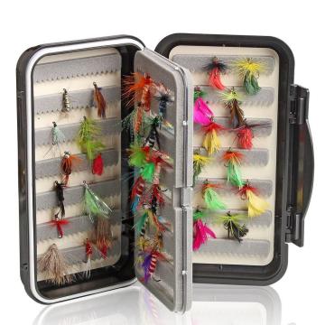 Assorted Saltwater Freshwater Fly Fishing Flies 48pcs with a Large Capacity Box