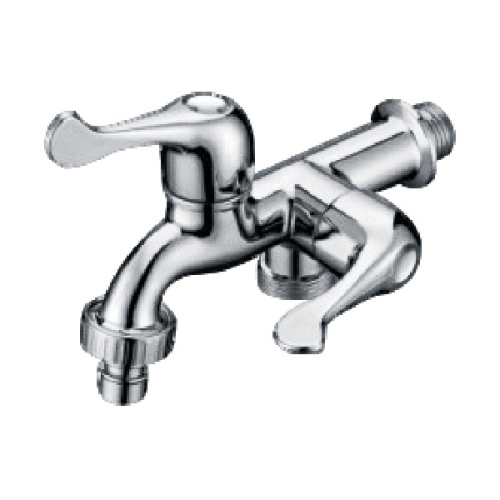 Zinc alloy low price chrome plated bibcock wall mounted garden water tap water saving tap design