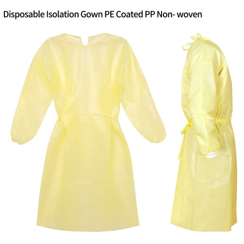 Disposable Isolation Gown PE Coated PP Non- woven