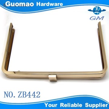 Rectangle shape znic alloy fixed edge frame for bags