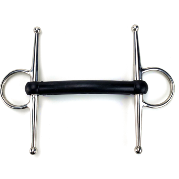 Ss Full Horse Cheek Bit With Soft Rubber