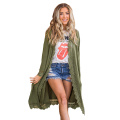 Women's 3/4 Sleeve Lace Trim Cardigan Coverup